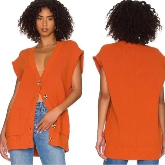 EUC Orange Free People Oakleigh Sweater Vest - Picture 8 of 8
